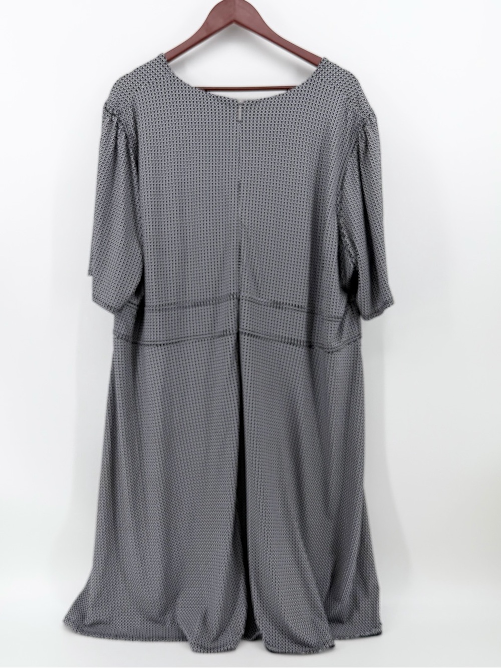 Michael Kors Plus 3X Plus Monochrome Geometric Fit & Flare Dress - Picture 2 of 7